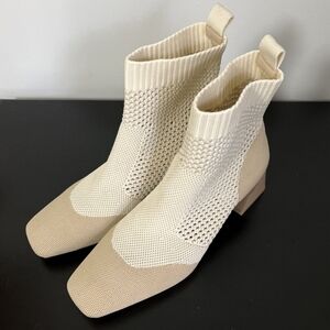 VIVAIA Melissa Women's Ankle Boots Slip on 1.77'' Chunky Block Mid Heel Booties